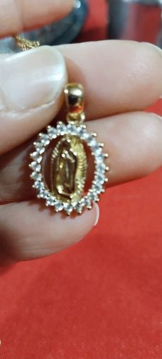 2 MEDALLAS VIRGEN MILAGROSA CON CADENAS DORADAS