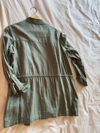 Camisa Zara Verde Militar Talla XS