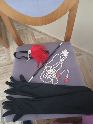 Disfraz Charleston Negro, incluidos complementos