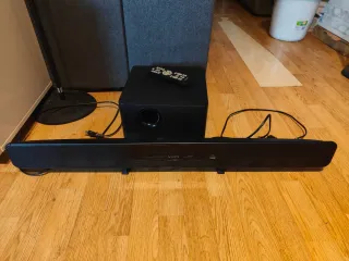 Barra de sonido negra 5.1 con subwoofer inalámbric