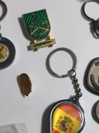Lote militar: llaveros, insignias y más