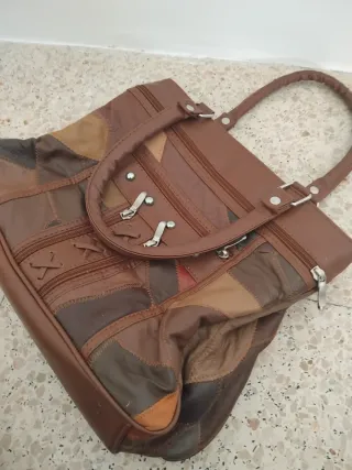 Bolso de cuero patchwork