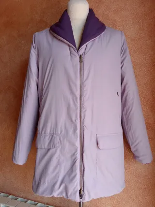 CHAQUETA REVERSIBLE MUJER L Violeta ↔ Malva