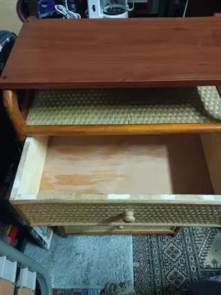 Cajonera Vintage Rattan 4 Cajones