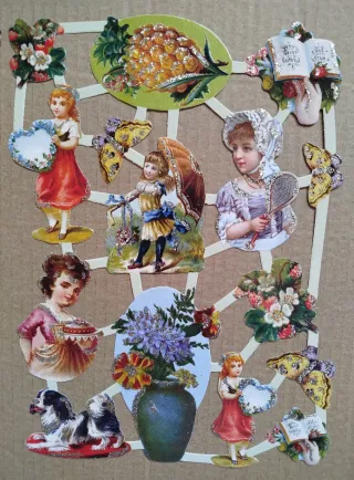 Lamina Cromos troquelados H 2.Purpurina