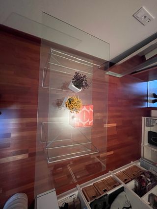 Mesa de cristal y metal Kare Design