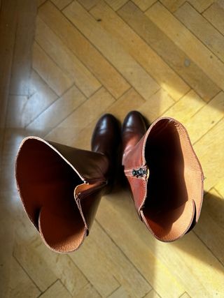 Botas altas de piel marrones talla 38