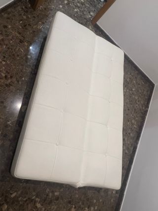 Sofá Cama Piel Sintética Blanco