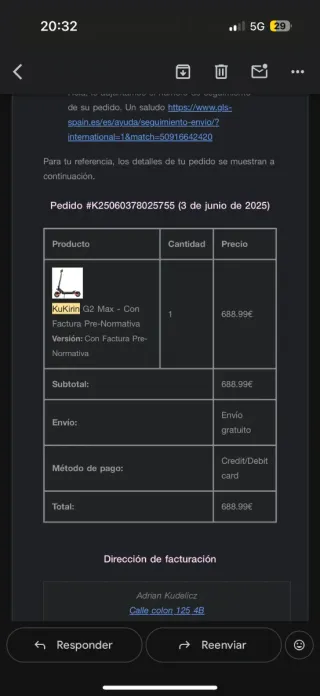 Patinete Eléctrico Kukirin G2max