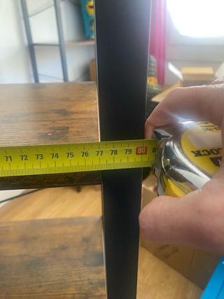 Estantería Madera y Metal Negra Marrón