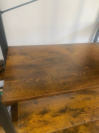 Estantería Madera y Metal Negra Marrón