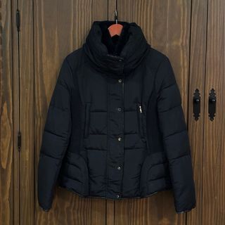 Zara Basic - Abrigo acolchado negro Talla M