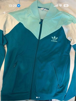 Chaqueta Adidas Teal y Blanca
