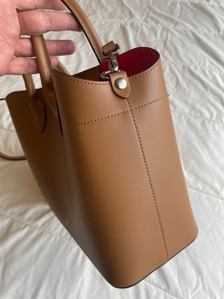 Bolso de piel Farrutx marrón claro