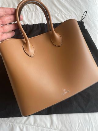 Bolso de piel Farrutx marrón claro