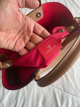 Bolso de piel Farrutx marrón claro