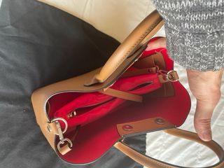 Bolso de piel Farrutx marrón claro