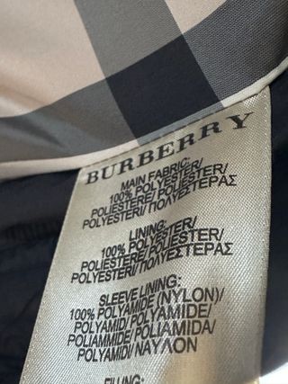 Abrigo de pluma Burberry Negro Mujer Talla S