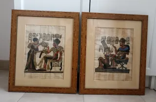 Dibujos Antiguos Egipcios en Papiro