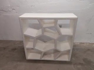 Estantería modular geométrica blanca