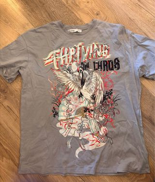 Camiseta Bershka Mariposa Estampada Talla M