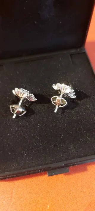 Pendientes de bisutería plateados