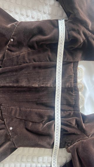 Corpiño fallera marrón y blanco