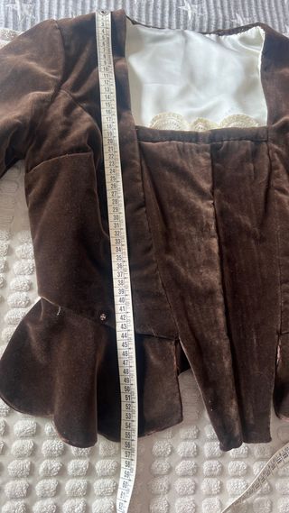 Corpiño fallera marrón y blanco