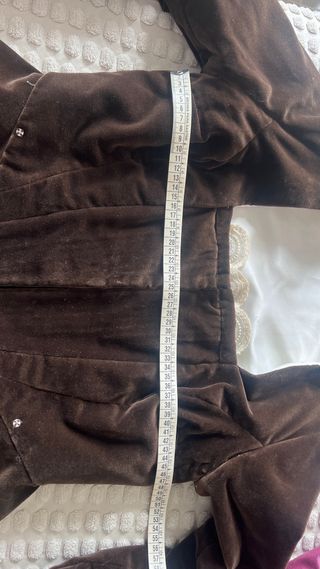 Corpiño fallera marrón y blanco