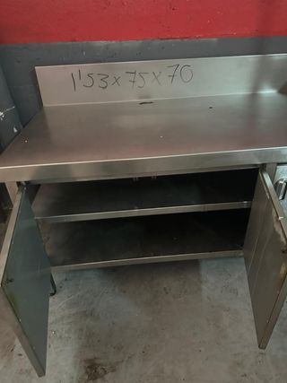 Mesa de acero inoxidable 153x75x70