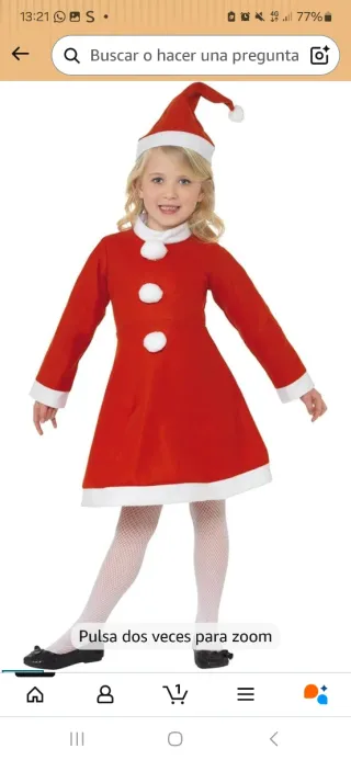 Disfraz de Mamá Noel para niña