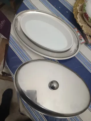 Vassoio Ovale in Metallo