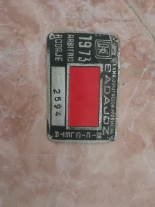 Matrícula Bicicleta Antigua 1973