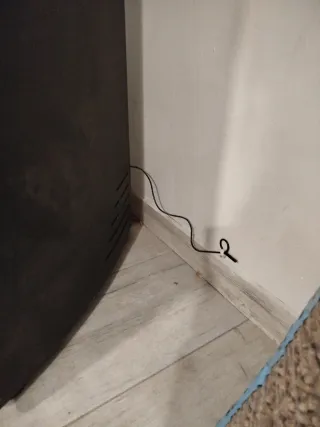 Estufa de pellets negra