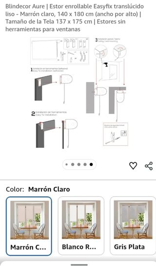 Estor enrollable color marfil