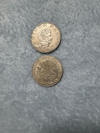 Moneda 5 Pesos Mexicanos 1976