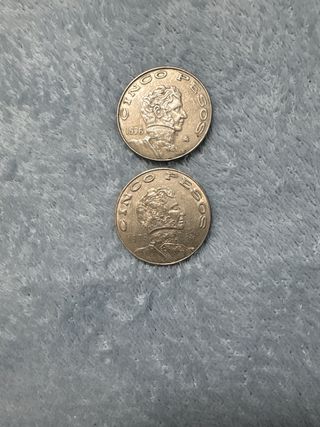 Moneda 5 Pesos Mexicanos 1976