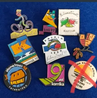 Lote pins vascos: Korrika, Kilometroak, etc.