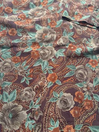 Vestido fino manga larga estampado