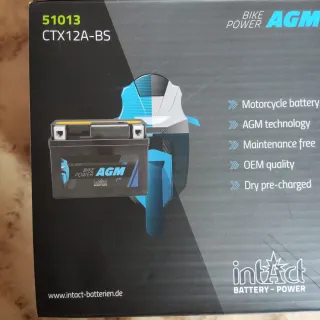 Batería Moto. Nueva sin uso. IntAct CTX12A-BS AGM