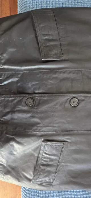 Chaqueta Cuero 100% Hombre Negra