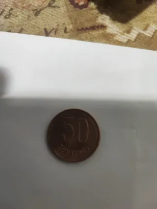 Moneda 50 Céntimos República Española 1937