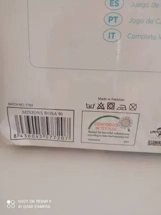 Juego de sábanas Minions 90 cm rosa