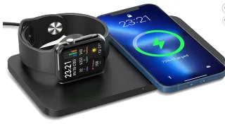 Cargador inalámbrico 2 en 1 ANSTA (iPhone/Samsung)