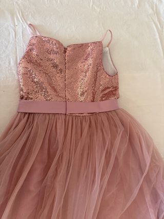 Vestido rosa lentejuelas y tul niña
