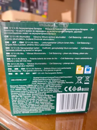 Batería Parkside 12V 4Ah PAPK 12 B4