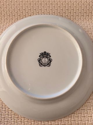 Plato 25 Aniversario Porcelana Oro y Plata de ley