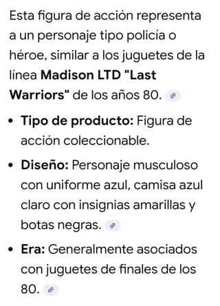 Muñeco vintage policía