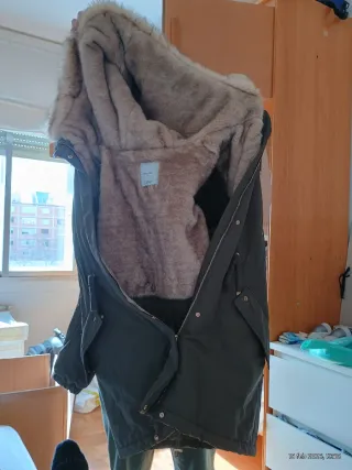 Abrigo Parca Mango Talla M Verde
