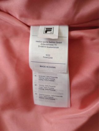 Abrigo Fila Mujer Rosa